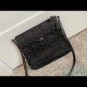Black Coach cross body bag